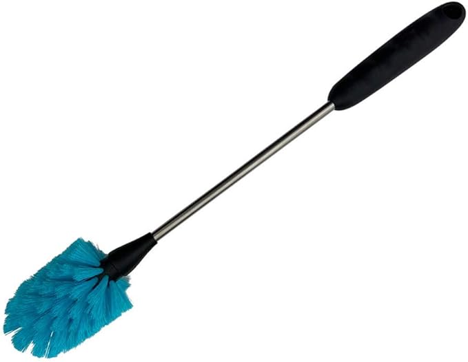 NuRich Long Bottle Brush for Water Bottles - Heavy Duty Stainless Steel Cleaning Brush with Non-Slip Grip, Compatible with Hydro Flask, Yeti, Nalgene, Owala & More Reusable Bottles