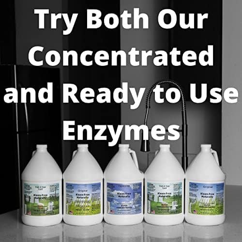 Naturally Preformed Enzyme Cleaner, Enzyme Solution, Multi-Purpose Cleaner, Laundry Additive and More - Concentrate - Fresh and Clean Scent -128oz
