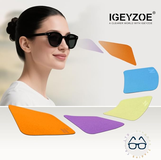 8-Pack Microfiber Lens Cleaning Cloth, Lint-Free & Scratch-Free, Instantly Cleans Glasses, Screens, Camera Lens, VR/AR Headsets, Reusable & Washable (4 Colors)