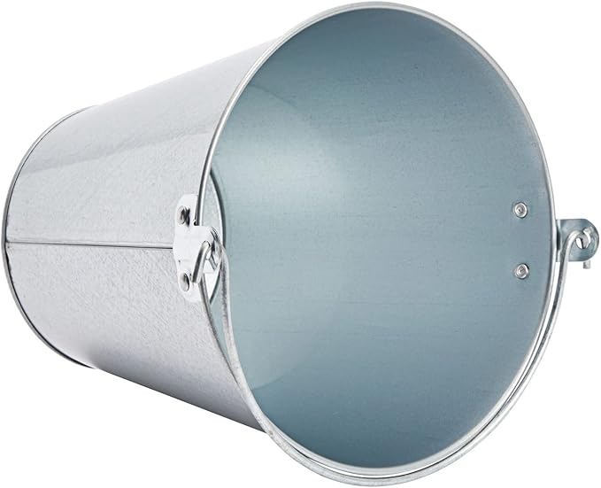 Juvale Metal Bucket 3-Pack - 7 in Top Dia x 4.5 in Bottom x 7.2 in H, 100 oz, Silver - Ice Bucket & Beer Chiller Tin Pails, Galvanized Party Pails for Centerpieces