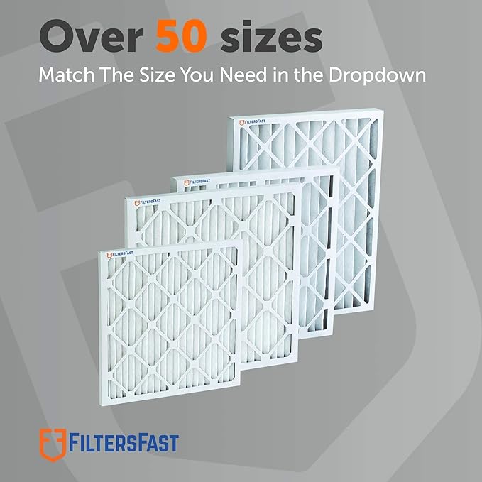 Filters Fast 16x20x1 Air Filter MERV 11, 1" AC Furnace Air Filters, Made in the USA, Actual Size: 15.75"x19.75"x0.75, 6 Pack