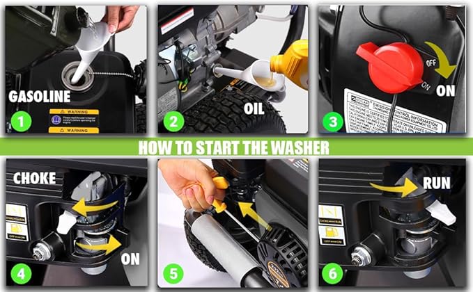 4200PSI Gas Pressure Washer 4.0GPM Gas Power Washer 212CC Gas Powered Washing Machine Commercial High Pressure Washer with 25ft Hose&5 Nozzles for Patio Garden Yard Vehicle