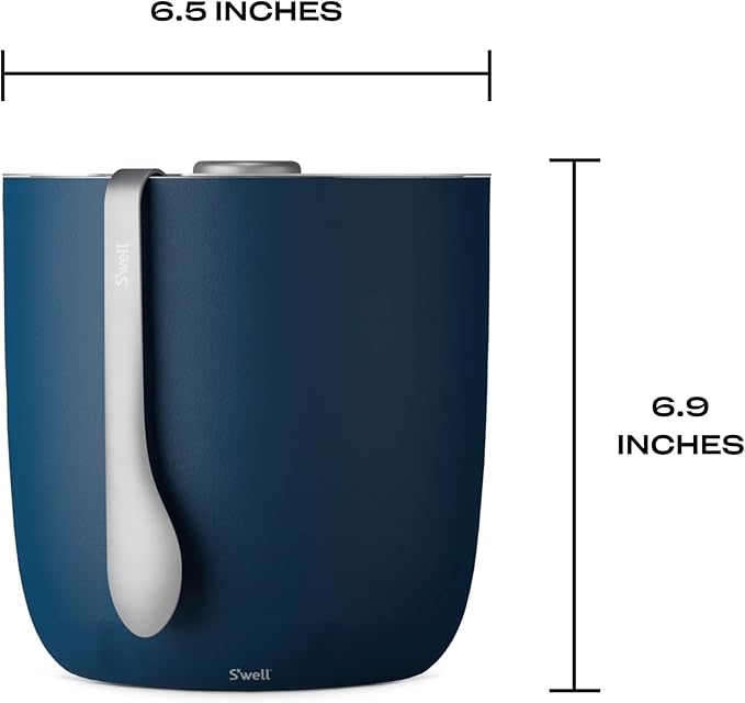 S'well Ice Bucket with Tongs, 68oz, Azurite (Pack of 4)