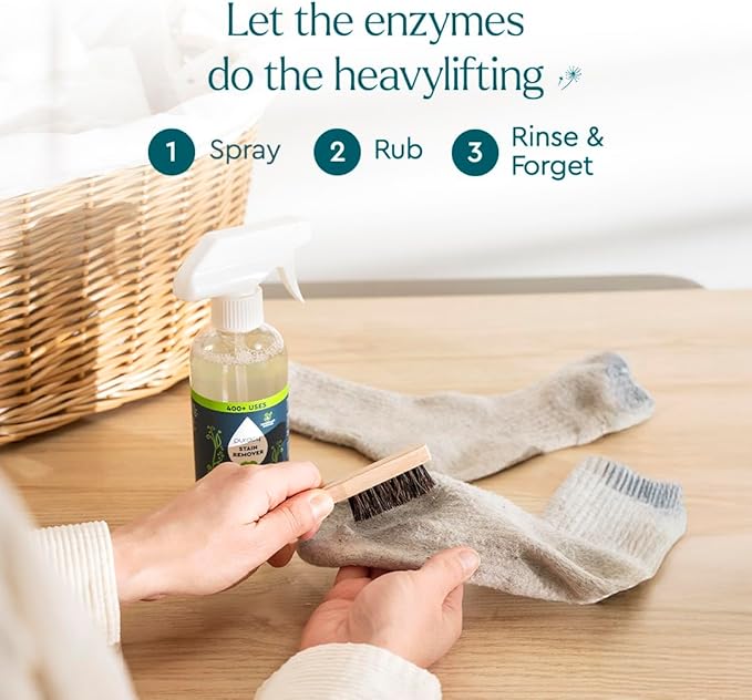 Puracy Stain Remover, Travel and Laundry Stain Cleaner for Clothes, Baby Essentials, Kids Stains, Oil and Fabric Spot Cleaner, Unscented (Stain Remover Spray, 12 fl oz)