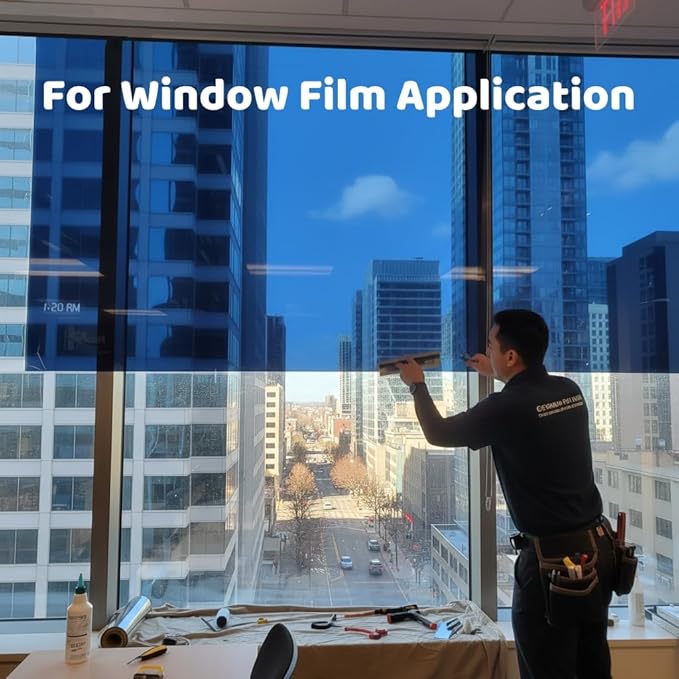 4 Inch Mini Squeegee Silicone Squeegee with Rubber Water Blade, Anti-Slip Handle for Car Wraps, Window Tint, and Cleaning Bathrom or Kitchen Sink,Yellow