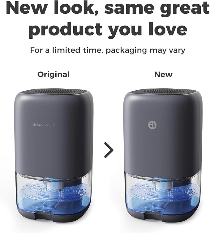 Dehumidifier, 35 OZ Small Dehumidifiers for Bedroom for Home, Quiet with Auto Shut Off, Dehumidifiers for Bedroom (280 sq. ft), Bathroom, RV, Closet, Grey