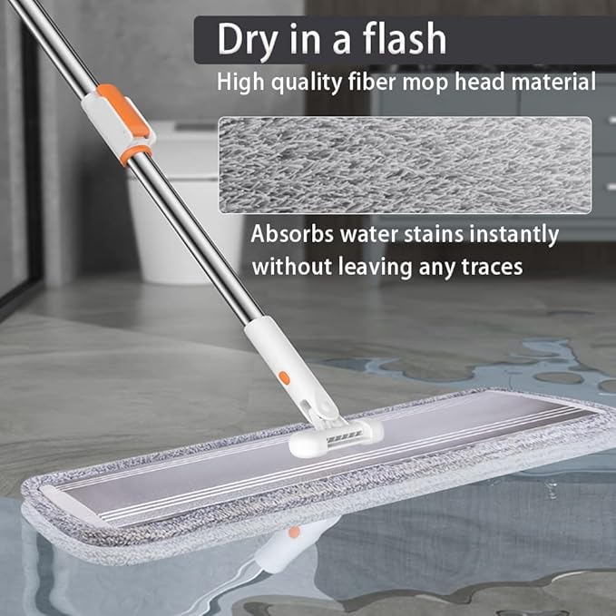 Microfiber Mop Pads 32-inch Replacement 6 Pack Reusable Wet & Dry Refill as Well as 36-inch Wet-use mops.