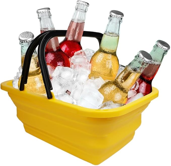 Windshield Car Squeegee and Collapsible Washing Bucket Combo Set, 2 in 1Window Squeegee with Long Handle