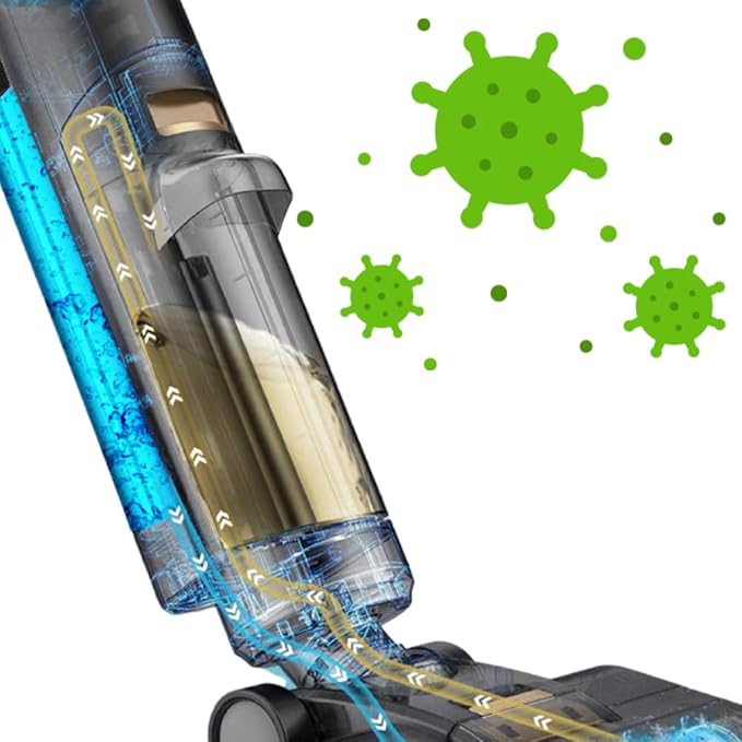 Quantum W Cordless Wet Dry Vacuum Cleaner with Water Filtration – All-in-One Hard Floor Vacuum & Mop, Self-Cleaning, Bagless, for Pet Hair, Spills & Messes