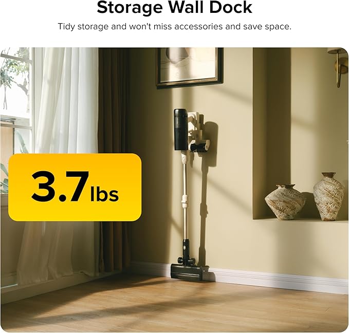 roborock H60 Pro Cordless Stick Vacuum Cleaner, 170AW Suction Power, 80-Min Runtime, 90° Bendable Tube, Dust-Detecting LED, Anti-Tangle Vacuum Cleaner for Home, Carpets, Hard Floors & Pet Hair