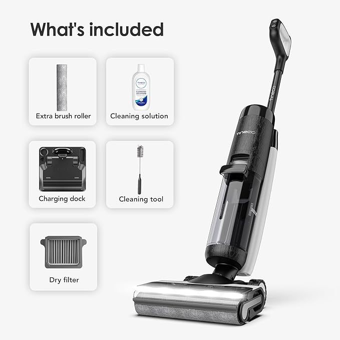 Tineco Floor ONE S7 PRO Cordless Wet Dry Vacuum Cleaner, Smart Floor Cleaner Mop for Hard Floors, Long Run Time, Dual-Sided Edge Cleaning, Self-Cleaning, Centrifugal Drying Process