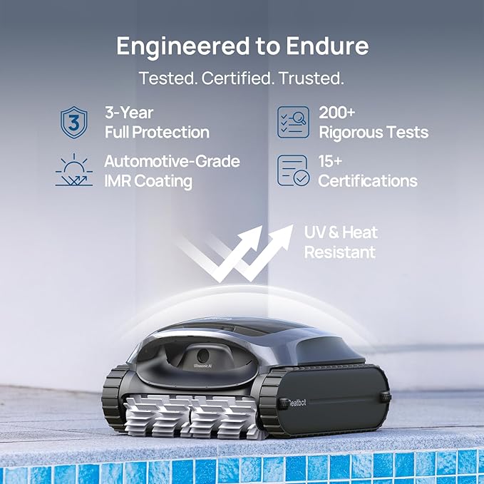 (2025 Upgrade) Beatbot AquaSense 2 Cordless Robotic Pool Vacuum Cleaner, Smart Surface Parking, Double-Pass Waterline Scrubbing, Cleans Floor, Walls and Waterline, Light Blue