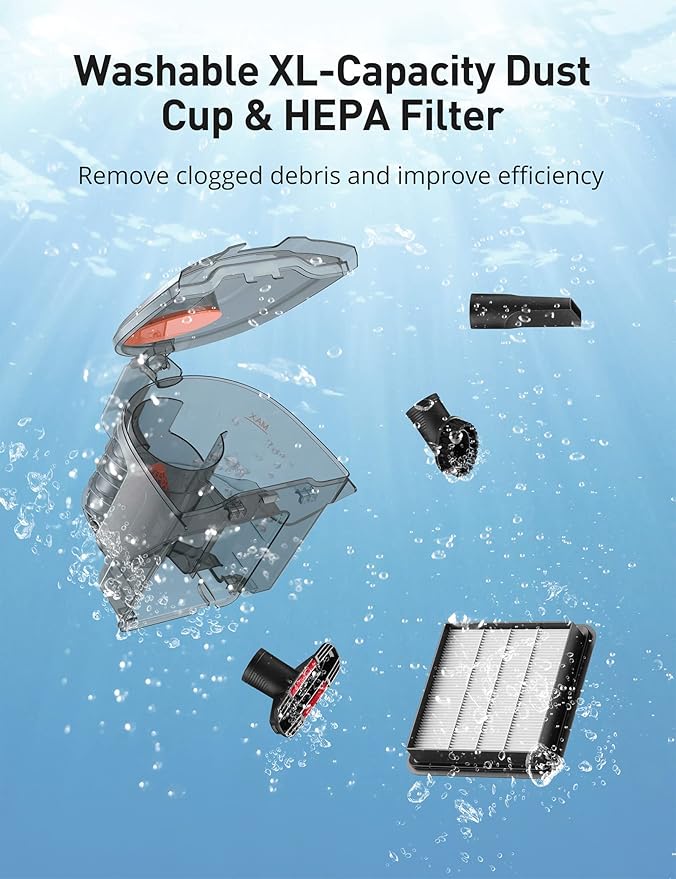 Aspiron Canister Vacuum, Upgraded 1600W Bagless Canister Vacuum Cleaner, Auto Cord Rewind, H13 HEPA Filter, 4Qt Large Capacity, 5 Tools for Hard Floors, Carpet, Pet, Upholstery, Tiles, Coral