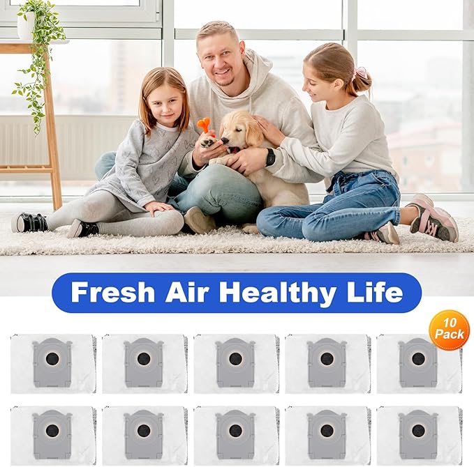 Dust Bags Compatible with Ecovacs Deebot X8 Pro Omni/T50 Pro Omni/T50 Max Pro Omni/T80 Omni/X9 Pro Omni/Yeedi S14 Plus Robot Vacuum,3.5L Liter Activated Carbon Vacuum Bags - 6 Pack