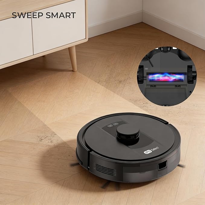 Apical Life Robot Vacuum and Mop Combo, 4000Pa Robotic Vacuum with Smart Obstacle Avoidance, 150 Min Runtime, APP/Alexa, Multi-Floor Mapping, Self-Charging for Pet Hair
