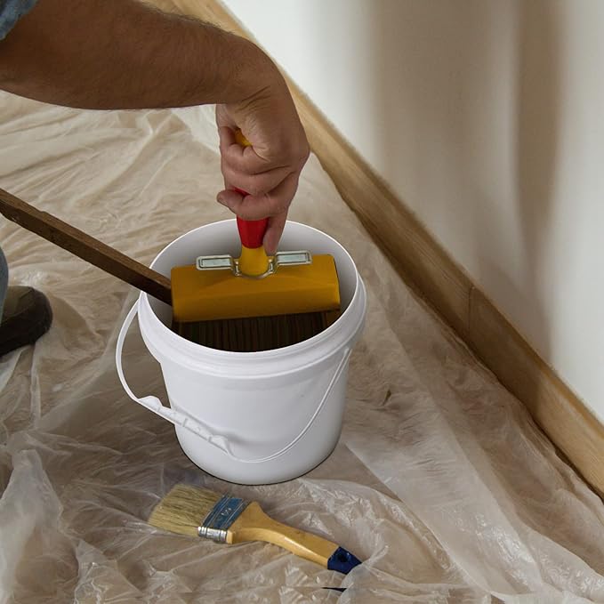 Gerrii 10 Pack White Plastic Bucket with Handle and Lid Food Storage Bucket Containers All Purpose Pail for Multipurpose Paint Water Art Crafts Projects Garage Organization (White,1 Gallon)