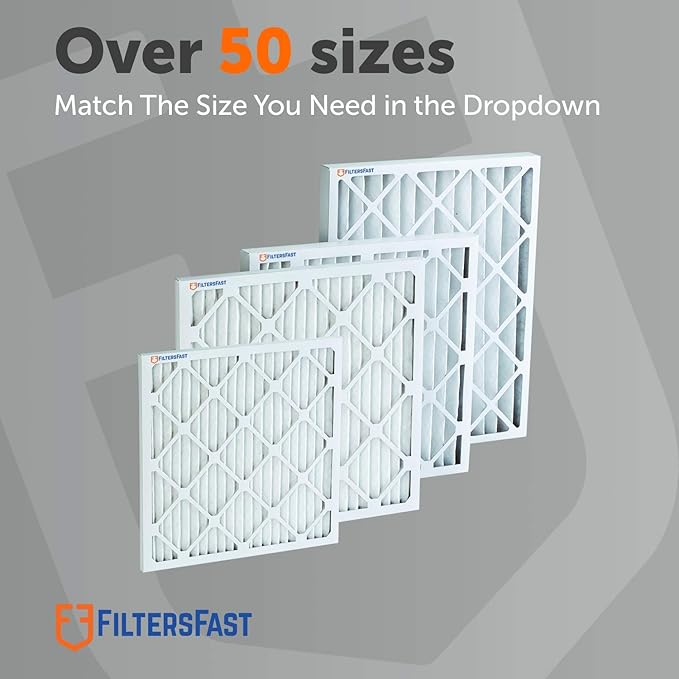 Filters Fast 12x22x1 Air Filter MERV 11, 1" AC Furnace Air Filters, Made in the USA, Actual Size: 11.75"x21.75"x0.75, 6 Pack