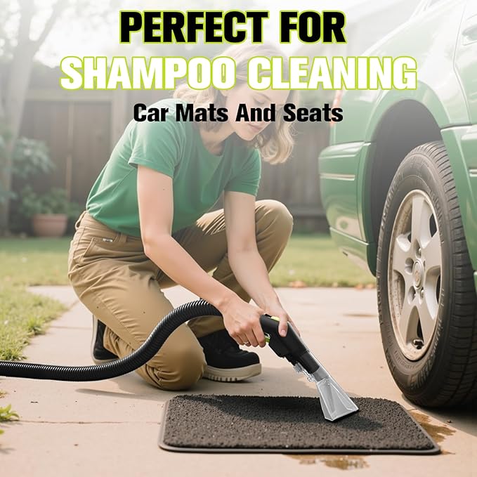 Extractor Vacuum Car Detailing, 4 Gallon Car shampooer Interior Cleaner, 5.5 Peak HP Wet Dry Upholstery Shampoo Vacuum Cleaner, 3 in 1 Carpet Extractor for Home/Shop (YDWM4-S)