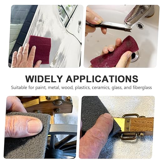 16 Scuff Pad Variety Pack, 8 Each Maroon, Gray, Scuffing, Scouring, Sanding, Cleaning, Blending, Paint Surface Prep Adhesion - 6" x 9" Automotive Auto Body 7447&7448