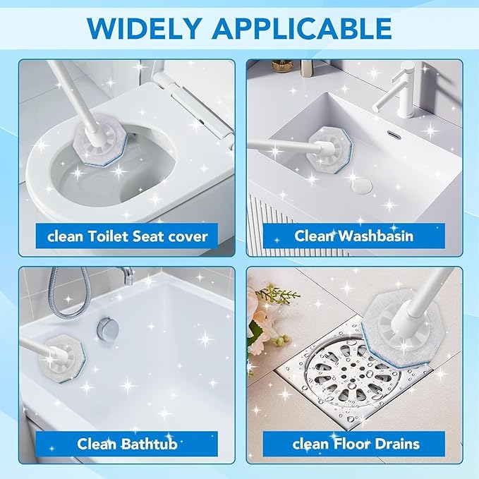 80 Count Toilet Wand Refills for Clorox Toilet Wand,Disposable Bowl Cleaner Refill Pads for Clorox Toiletwand