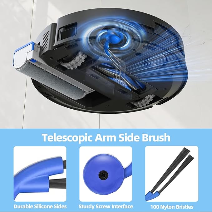 22 Pack Accessories Kit for ECOVACS DEEBOT X9 PRO Omni / X9 PRO Robot Vacuum, Replacement 2 Anti Tangle Main Brush 2 Roller Mop 6 Dust Bags 6 Sidebrush 4 Filter 1 Cleaning Brush 1 Screwdriver