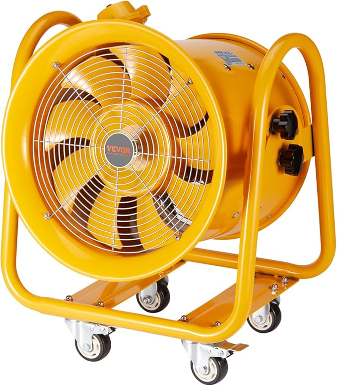 VEVOR Explosion Proof Fan 16 Inch, 350W 4240CFM, Industrial Portable Ventilator Blower/Exhaust with 9.8ft Light Cord -No Plug