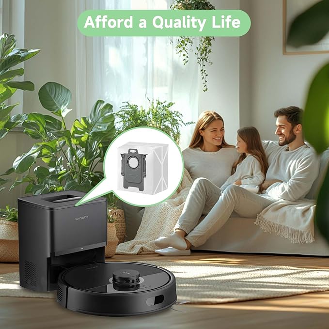 6 Pack Replacement Bags for Roborock Q5 Max+, Q7 Max+, Q7 M5+, Q10 S5+, Q10 X5+, Q8 Max+, Q5 DuoRoller+, Q5+, Q5Max Plus, S8+, S7 MaxV Ultra, S8 Pro Ultra, Q7M5 -Replacement Parts & Accessories