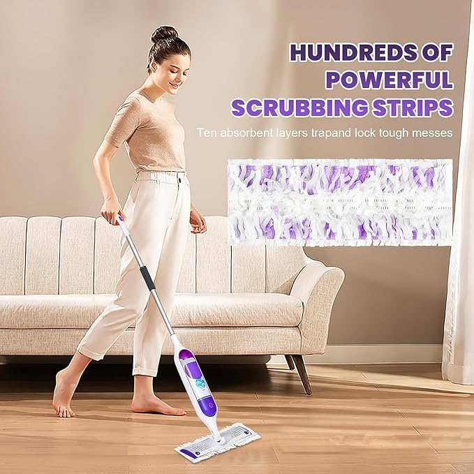 12 Pack Disposable Power Mop Refills Compatible with Swiffer Power Mop, for Swiffer Power Mop Refill, for Floor Cleaning, Unscented & Thickened Pads