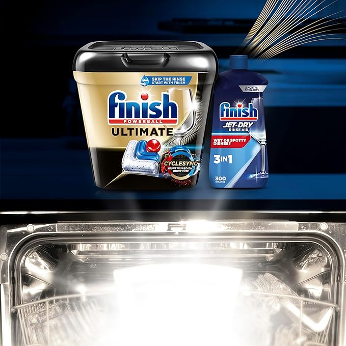 Finish Ultimate Dishwasher Detergent- 62 Count - With CycleSync™ Technology - Dishwashing Tablets - Dish Tabs