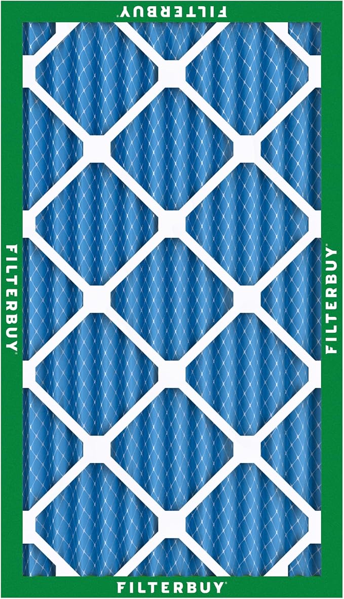 Filterbuy 14x30x2 Air Filter MERV 13 Optimal Smoke & Allergy Defense (6-Pack), Electrostatic Pleated HVAC AC Furnace Filters Replacement, Made in USA (Actual Size: 13.50 x 29.50 x 1.75)