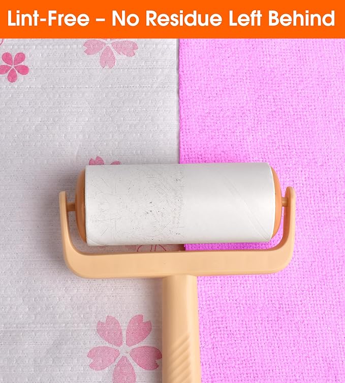 Microfiber Cleaning Cloth Roll - 100 Pack Tear Away Microfiber Paper Towels, Reusable, Washable, Scratch-Free, Kitchen Towels for Car, Home, Kitchen, Glass, Dishes (Light Purple)