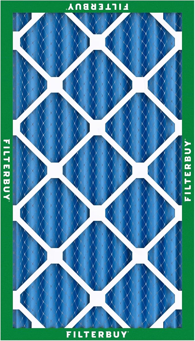 Filterbuy 12x24x4 Air Filter MERV 13 Optimal Smoke & Allergy Defense (6-Pack), Electrostatic Pleated HVAC AC Furnace Filters Replacement, Made in USA (Actual Size: 11.50 x 23.38 x 3.63)