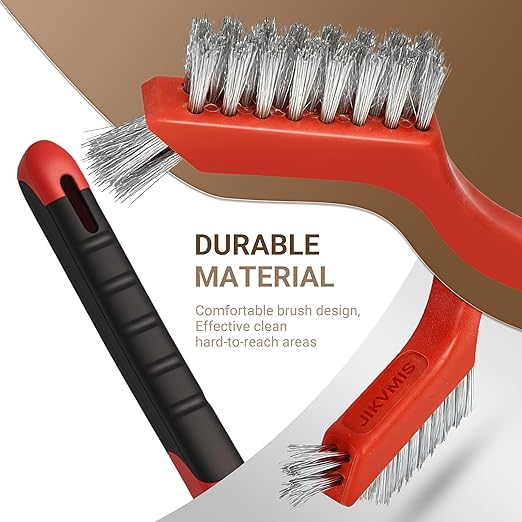 6 Pieces Stainless Steel Wire Brush Set, Stainless Steel Bristles for Cleaning Welding Slag and Rust,Scratch Brush with Mini Head & Hanging Hole for Everyday Cleaning