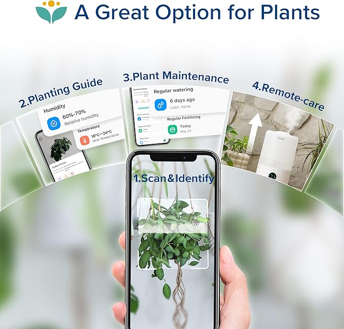 LEVOIT Smart Cool Mist Top Fill Humidifiers for Bedroom with Sensor, Auto Humidity Setting, APP & Voice Control, Essential Oil Diffuser, Ultra Quiet Operation, Super Easy Top Fill, 3L, White