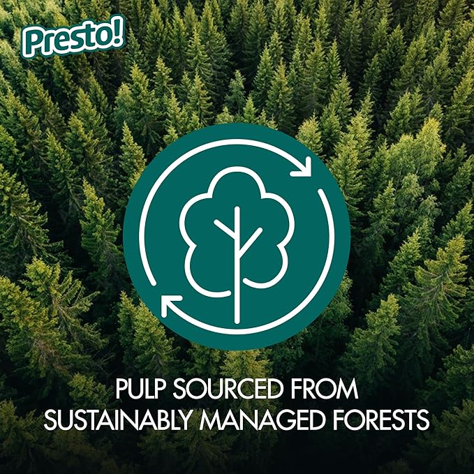 Amazon Brand - Presto! Ultra-Strong Premium Paper Towels, 158 Sheet Huge Roll - Flex-a-Size, 12 Rolls (2 Packs of 6), Equivalent to 38 Regular Rolls, White