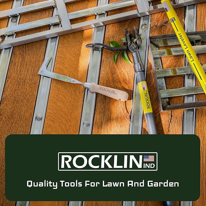 Rocklin™ Lawn Leveling Rake – 22” x 10” Stainless Steel Leveling Tool with 78” Handle | Smooth & Level Soil, Sand or Grass | Durable Leveling Tool for Lawn, Yard and Garden