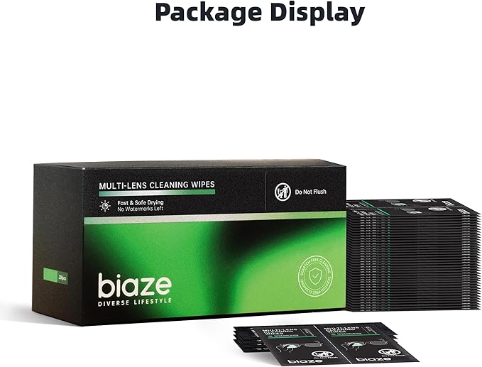 200 Count Lens Wipes for Eyeglasses, Eyeglass Cleaning Wipes Pre-moistened Individually Wrapped Sracth-Free Streak-Free Eye Glasses Cleaner Wipes for Camera Lens, Sunglass, Goggles