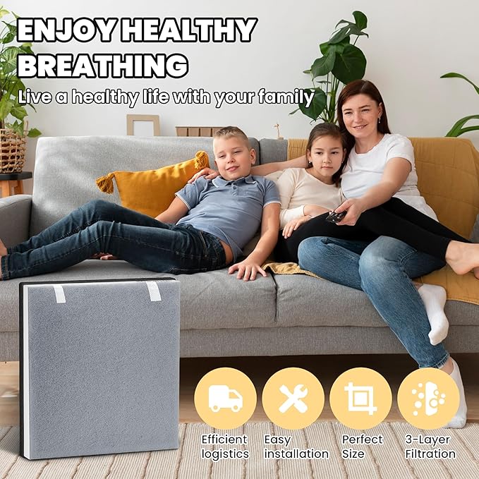 Vital 100 Replacement Filter for LEVOIT Air Purifier, 3-in-1 Pre, H13 High-Efficiency Activated Carbon Filtration System, Replace Part # Vital 100-RF, Pack of 3, By Improvedhand