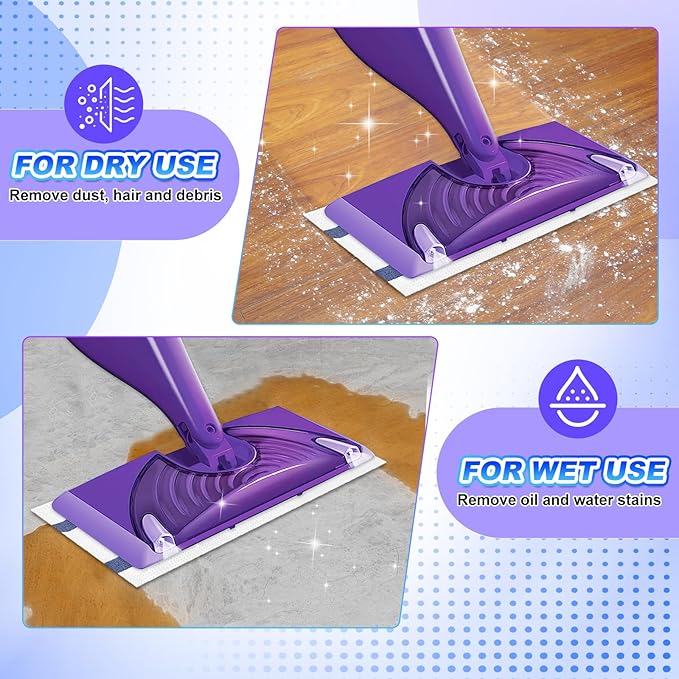 25 Count Wetjet Pads Refills, Disposable Mop Pad Refills Compatible with Swiffer Wet Jet Mops, Thickness, Absorbent for Household Cleaning & Suit All Multi-Surface