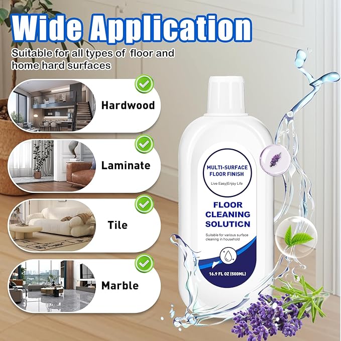 2L Floor Cleaner Compatible with Tineco Cleaning Solution,Multiple Hard Floors for All Robot Vacuums with Mopping and Wireless Wet Dry Dual-Use Vacuum Cleaners(4 Bottle )