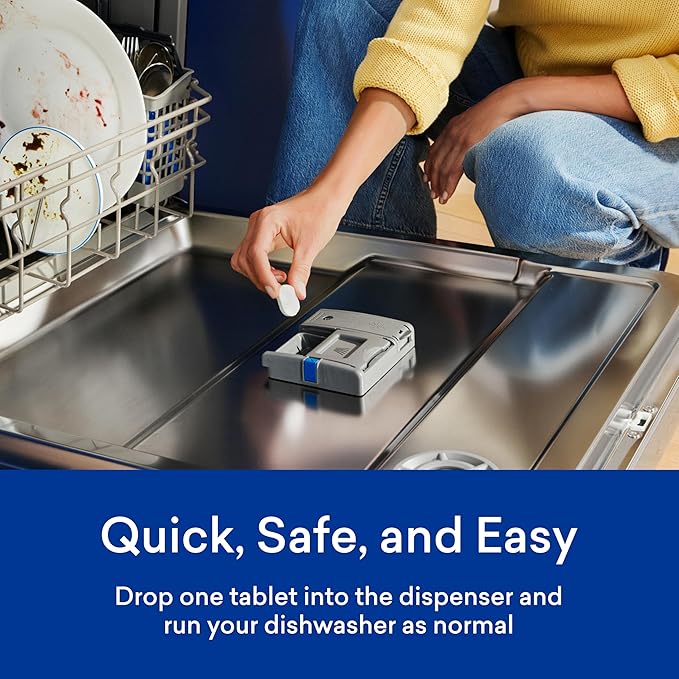 BLUELAND 100% Plastic-Free Dishwasher Detergent Tablets, Starter Set, 60 Count with tin, Lemon Zest, Eco-Friendly Dishwashing Pods, Natural, USDA Certified biobased