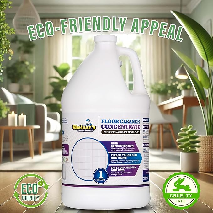 Sheiner's Multipurpose Cleaner Concentrate, No-Rinse Floor Cleaner for Mopping & Floor Degreaser for Home, Safe for Kids & Pets, Non-Toxic Lavender Scent All Purpose Cleaner Supplies,1-Gallon.