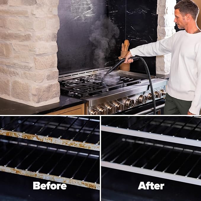 Dupray Neat Steam Cleaner with 22-Piece Accessory Kit โ Versatile, Portable Steamer for Floors, Upholstery, Tiles, and More, removes 99.9% of Bacteria & Viruses* (incl. x6 Triangle Bonnets)