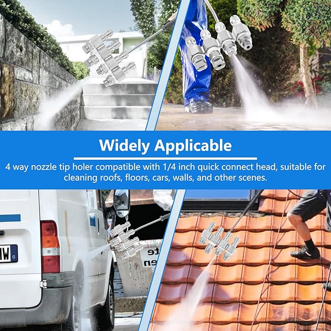 4 Way Rod Nozzle suitable for 6 GPM Rod Pressure Washer Nozzle