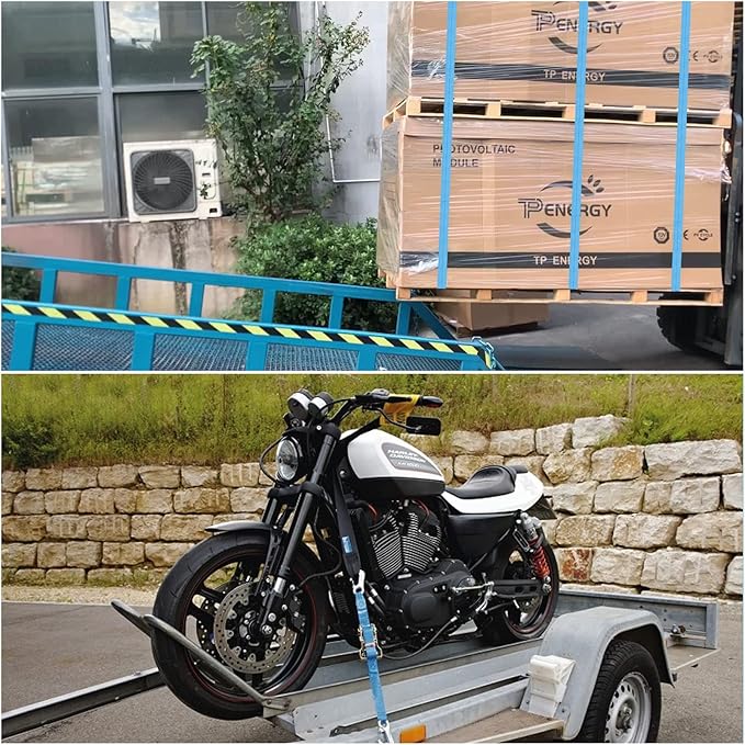 Ratchet Straps, 6Pack 20Ft Ratchet Tie Down Straps, 1700 LB Break Strength Ratchet Tie Down Straps with Safety Lock S Hooks & Rubber Handle for Moving Cargo, Motorcycle, Appliances, Lawn Equipment