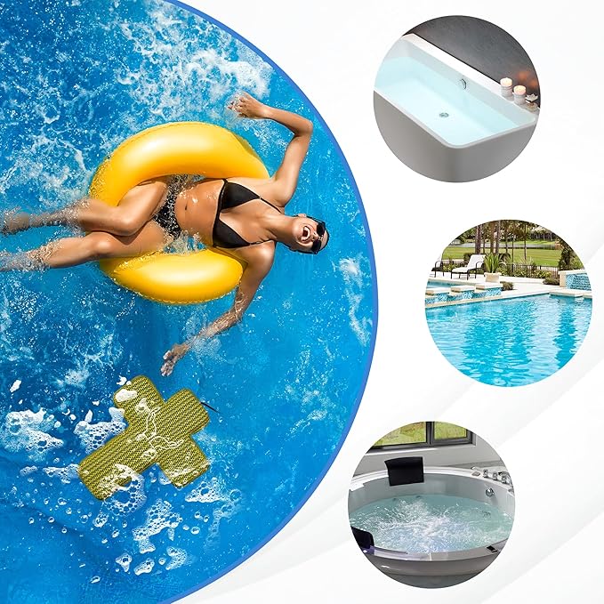 Hot Tub Scum Absorber Cross Shape 2 Pack Hot-Tub-Reusable-Oil-Foam-Sponge-Pool-Cleaner-Sponge Washable 3D Porous Spa Cleaner Keep Water Cleaner Spa & Pool Bath Scum-Hot-Tub-Accessories Adults Kids