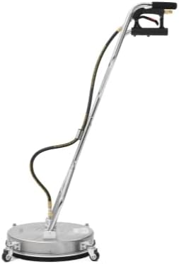 18 in. Pressure Washer Surface Cleaner in Stainless Steel w/Handles & Wheels, 4350 Max PSI, 3/8" Connector & 2 Adapters Ideal for Driveways, Sidewalks, Patios, Decks