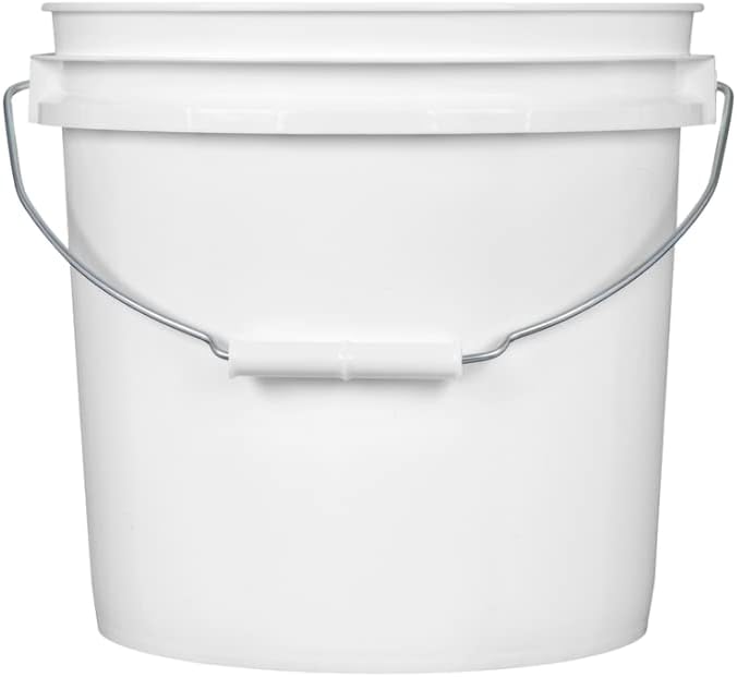 House Naturals 2 Gallon Food Grade, BPA Free, Made in USA Bucket with Screw On Lid (Pack of 3)