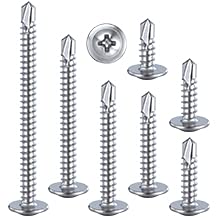 Wensilon（200pcs）#8×1”for Sheet Metal Self-Tapping Screws 410 Stainless Steel Truss Head High-Strength Quick Tapping Screws