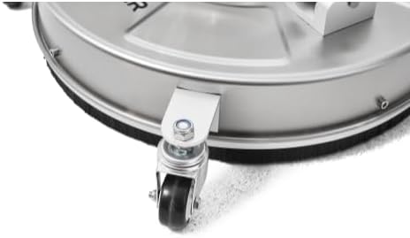 18 in. Pressure Washer Surface Cleaner in Stainless Steel w/Handles & Wheels, 4350 Max PSI, 3/8" Connector & 2 Adapters Ideal for Driveways, Sidewalks, Patios, Decks